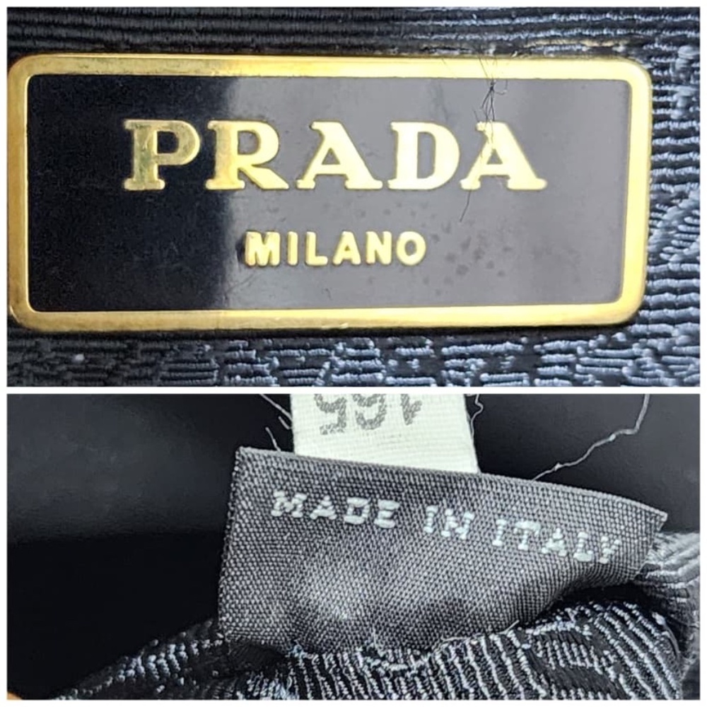 Authentic Prada Tessuto Crossbody Buckle Messenger Bag Black - Picture 14 of 15